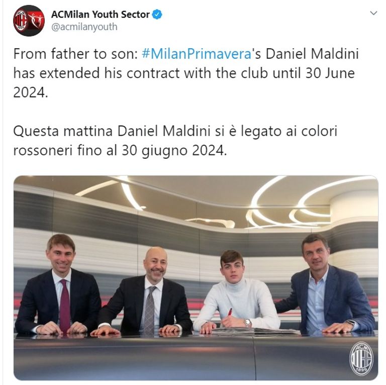 ميلان مع نجله