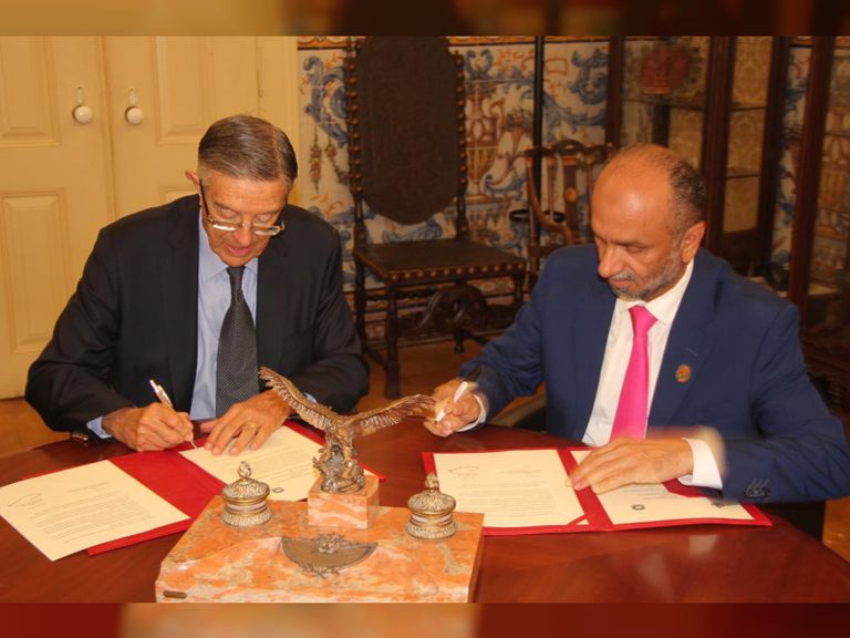 الجروان يوقّع اتفاقية تعاون وعمل مشترك مع أكاديمية العلوم في لشبونة
