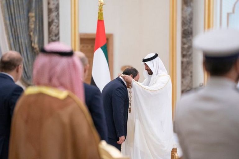 الشيخ محمد بن زايد آل نهيان والرئيس المصري 