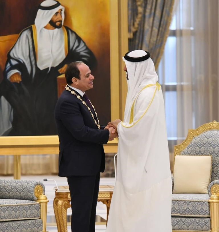 الشيخ محمد بن زايد والرئيس المصري عبدالفتاح السيسي