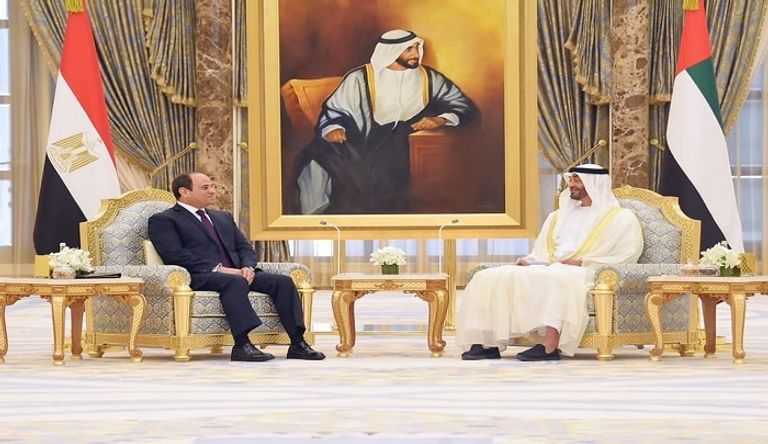 الشيخ محمد بن زايد يودع الرئيس السيسي