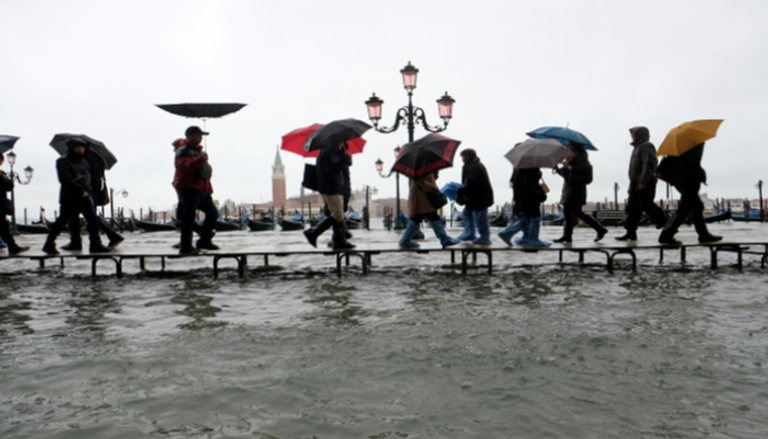 فيضانات في مدينة البندقية بإيطاليا
