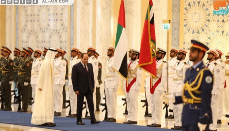 مراسم استقبال الرئيس عبدالفتاح السيسي بقصر الوطن 