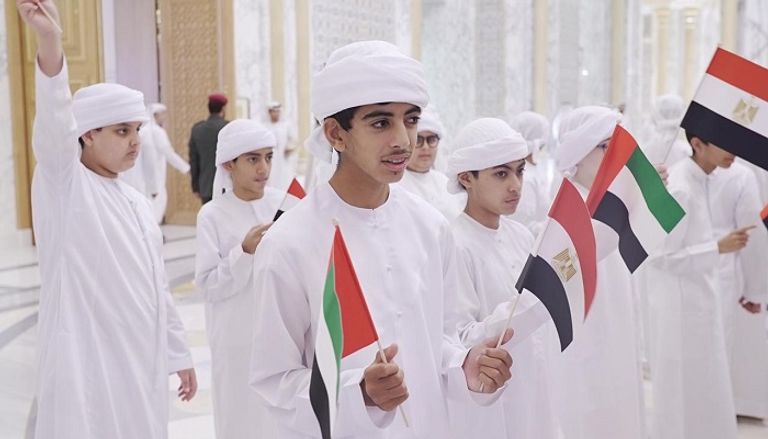 الرئيس المصري عبدالفتاح السيسي لدى وصوله قصر الوطن في أبوظبي