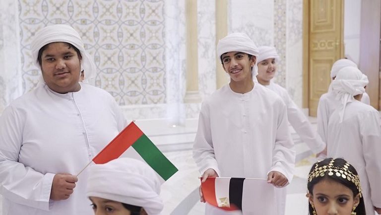 الرئيس المصري عبدالفتاح السيسي لدى وصوله قصر الوطن في أبوظبي