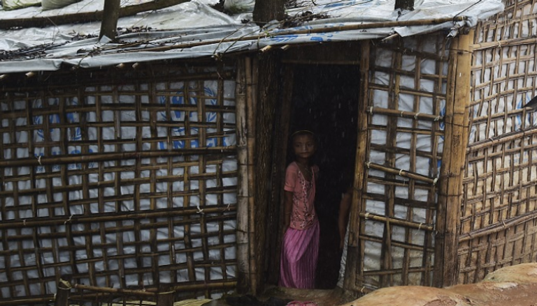 طفلة بمخيم للاجئي الروهينجا - أ.ف.ب