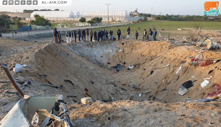 جانب من حطام المنزل