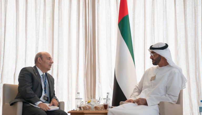 جانب من لقاءات الشيخ محمد بن زايد آل نهيان برؤساء وفود معرض دبي 