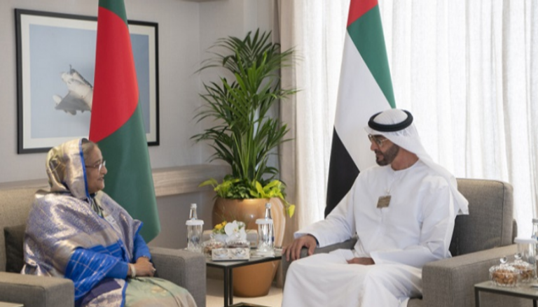  لقاء الشيخ محمد بن زايد آل نهيان ورئيسة وزراء بنجلاديش 