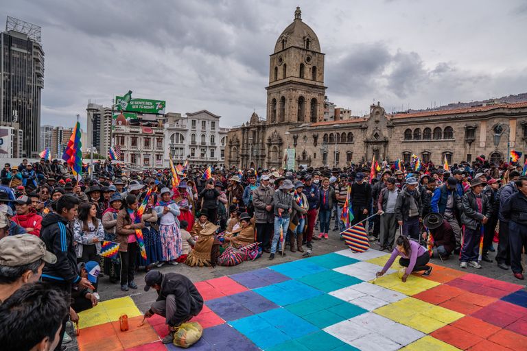 متظاهرون مؤيدون لموراليس في بوليفيا