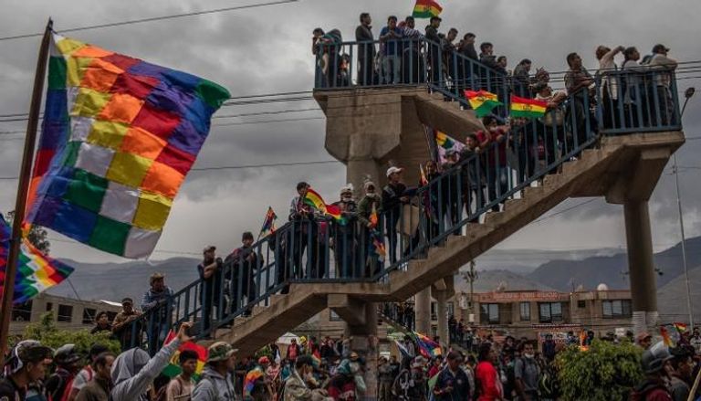 متظاهرون مؤيدون لموراليس في بوليفيا