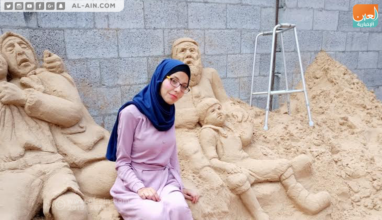 إحدى الرسومات التي تعبر عما تعرض له أهالي غزة