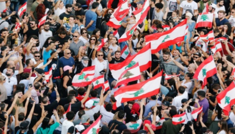 جانب من الاحتجاجات في لبنان