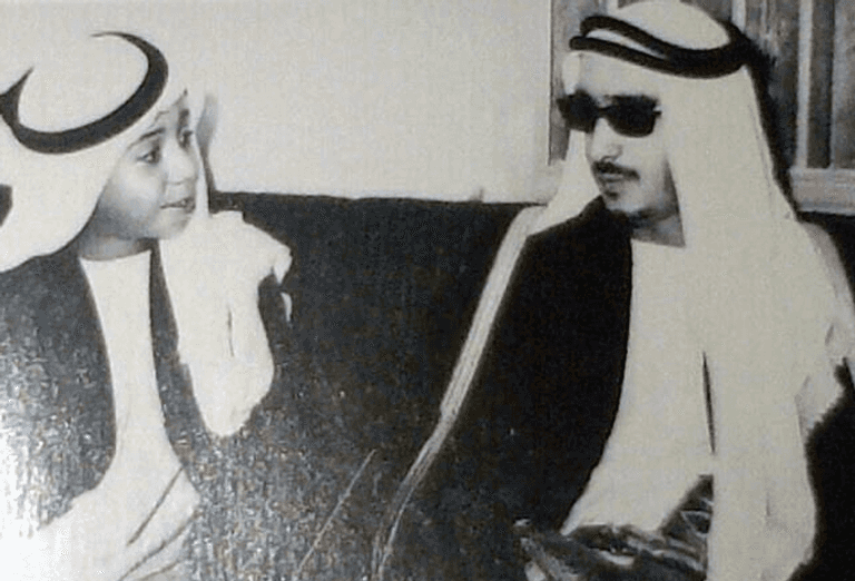 الشيخ سلطان بن زايد آل نهيان في شبابه