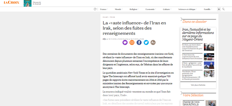 فقدان النفوذ الإيراني في لبنان والعراق