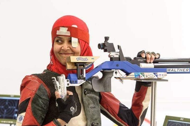 شيماء حشاد بطلة مصر في الرماية يوسف حلمي ومحمد حمدي