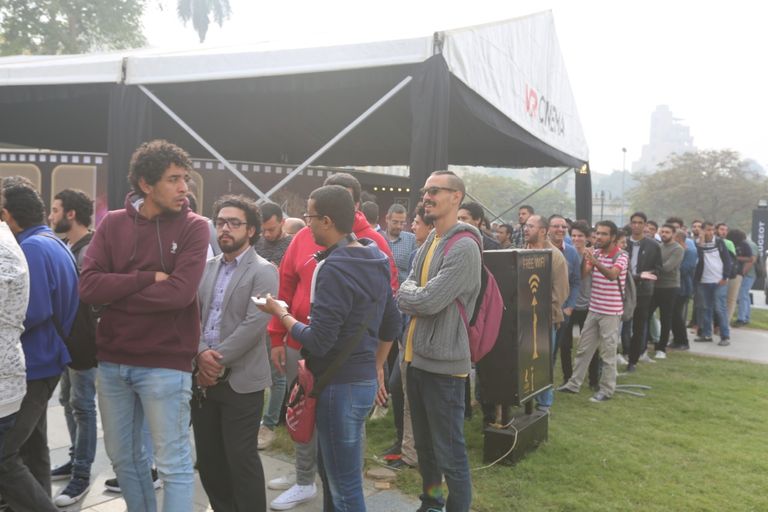 لقطة قبل عرض الفيلم بالمهرجان