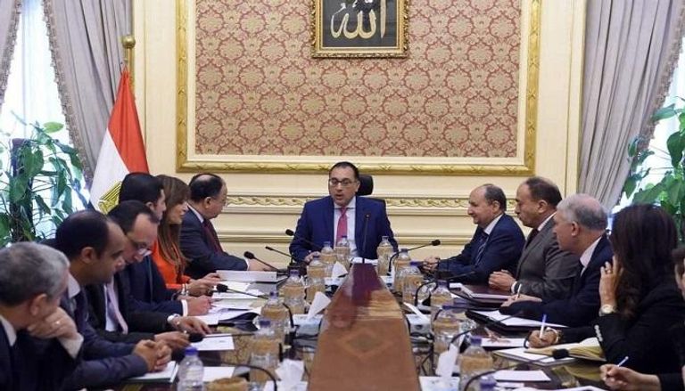 مجلس الوزراء المصري برئاسة مدبولي خلال اجتماع سابق