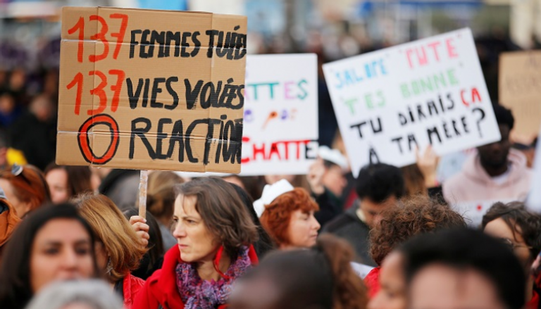 جانب من المظاهرات في فرنسا