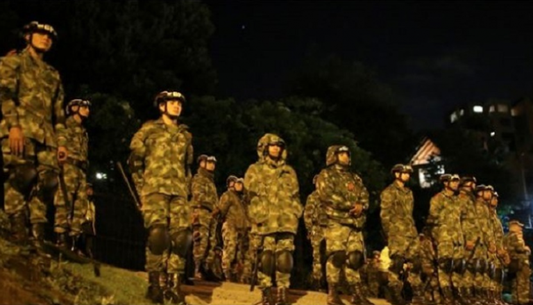 عناصر عسكرية في كولومبيا لتأمين الشوارع
