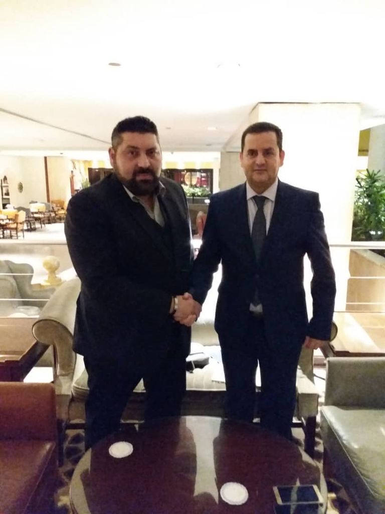 النائب الليبي زياد دغيم مع وزير الخارجية عبدالهادي الحويج