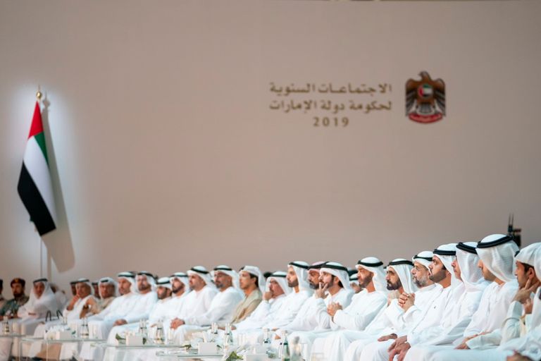 محمد بن راشد ومحمد بن زايد يشهدان الاجتماعات السنوية لحكومة الإمارات