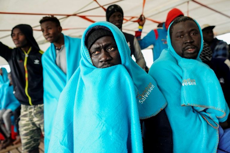 المهاجرون معظمهم من غرب ووسط أفريقيا