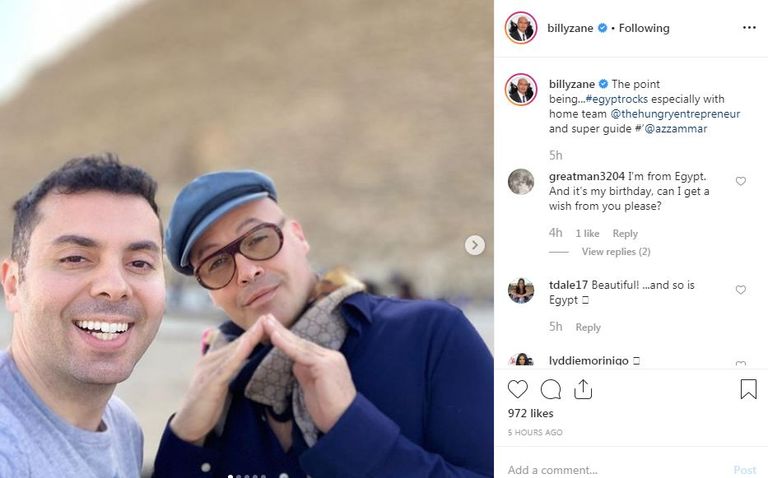 العالمي بيلي زين يصل إلى القاهرة 