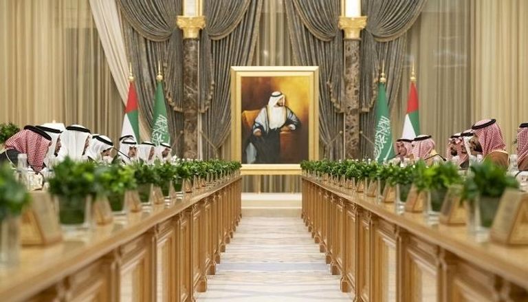 جانب من اجتماع اجتماع مجلس التنسيق السعودي-الإماراتي في أبوظبي