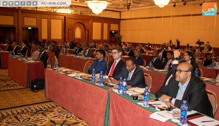 جانب من مؤتمر وزارة المالية والتعاون الاقتصادي الإثيوبية