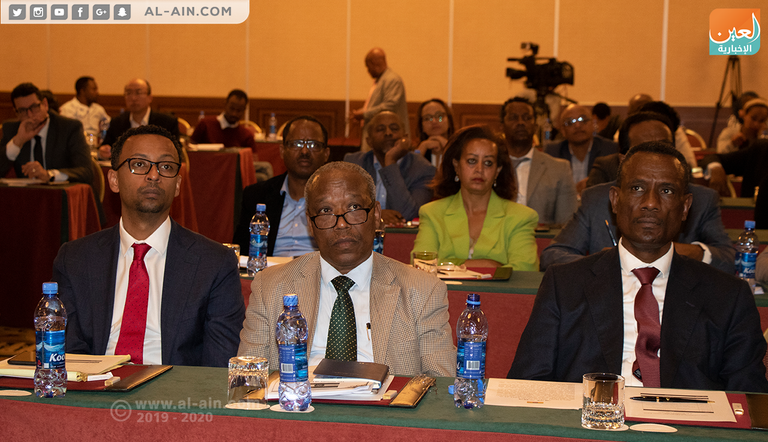 جانب من مؤتمر وزارة المالية والتعاون الاقتصادي الإثيوبية