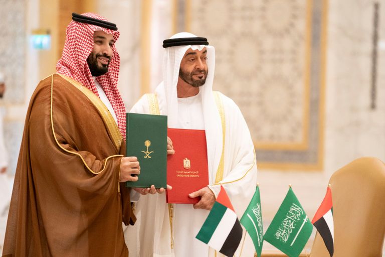 الشيخ محمد بن زايد آل نهيان والأمير محمد بن سلمان