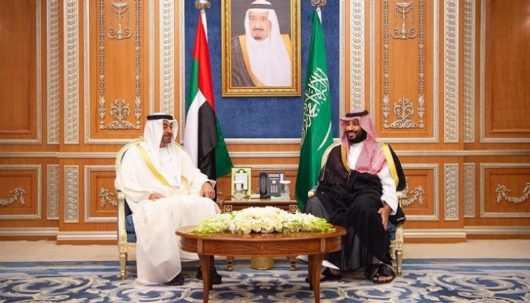 الشيخ محمد بن زايد خلال لقاء سابق مع الأمير محمد بن سلمان