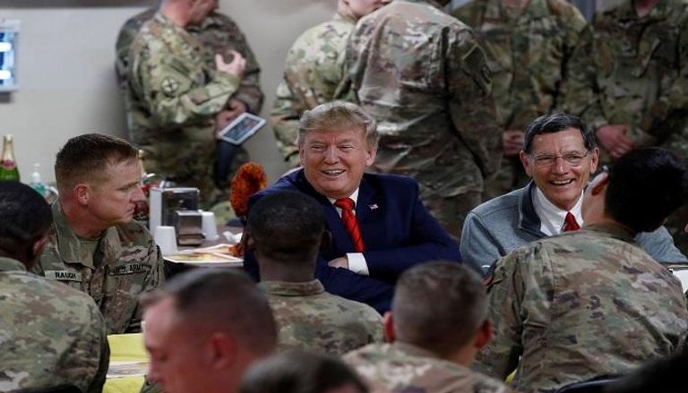 الرئيس الأمريكي دونالد ترامب في أفغانستان - رويترز 