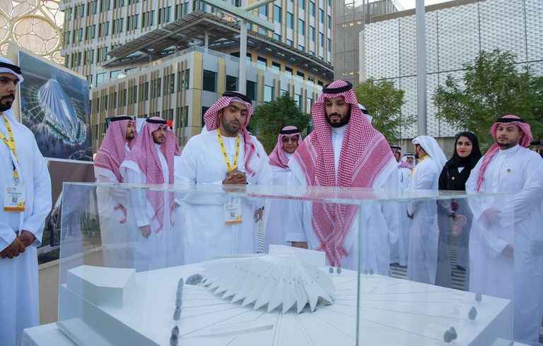 الشيخ حمدان بن محمد بن راشد آل مكتوم والأمير محمد بن سلمان