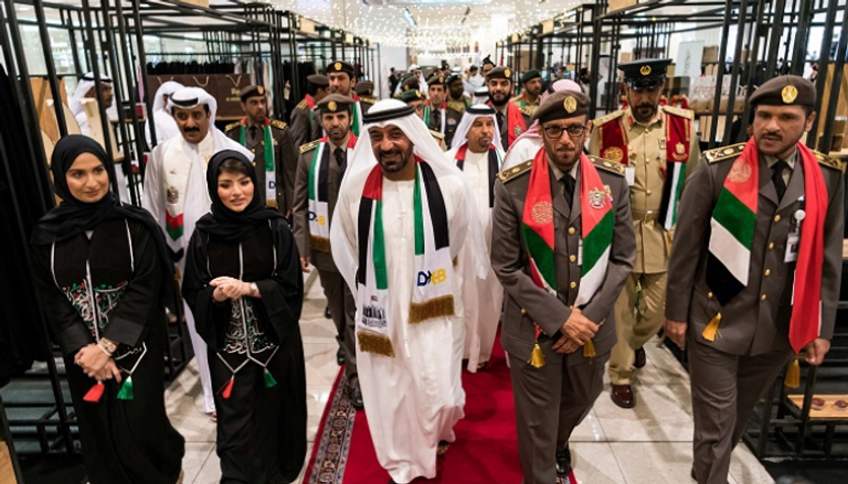 الشيخ أحمد بن سعيد آل مكتوم خلال الاحتفال باليوم الوطني