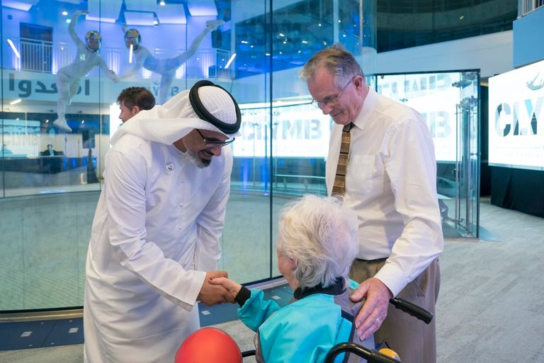 الشيخ خالد بن محمد بن زايد آل نهيان خلال افتتاح "كلايم أبوظبي"