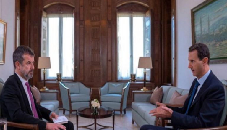 الرئيس السوري بشار الأسد خلال مقابلة مع مجلة 