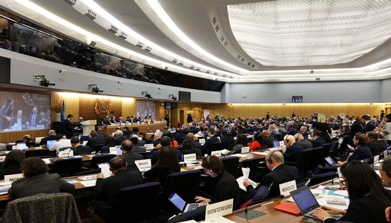 جانب من إعلان فوز الإمارات بعضوية مجلس المنظمة البحرية الدولية