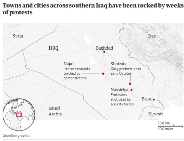 تصاعد عنف الاحتجاجات العراقية مع استخدام الأمن الرصاص