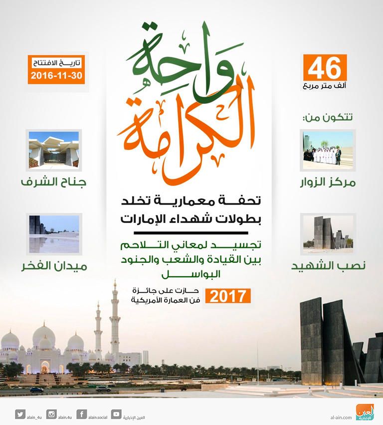 جدارية الجناح نُقش عليها أسماء شهداء الوطن 