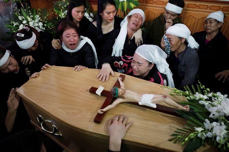 جثمان أحد المهاجرين