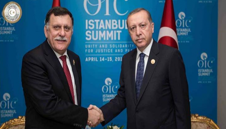 اردوغان وفايز السراج 