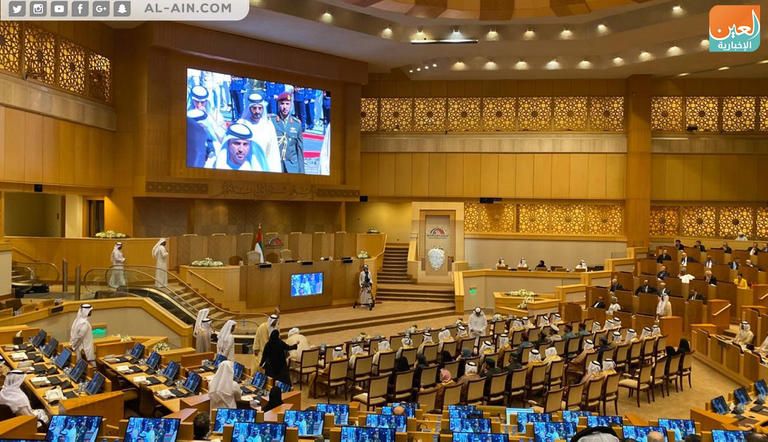 الشيخ محمد بن راشد آل مكتوم يلقي كلمة في المجلس الوطني الاتحادي- أرشيفية