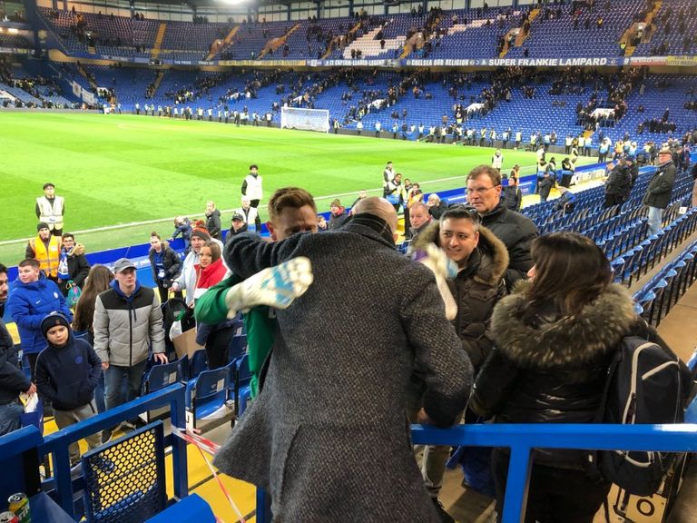 ديفيد مارتين مع لاعبي وست هام