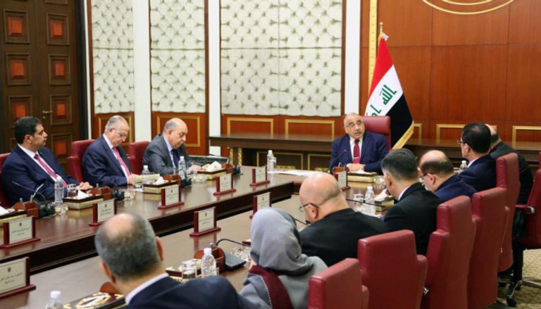 اجتماع سابق لمجلس وزراء العراق برئاسة عادل عبدالمهدي