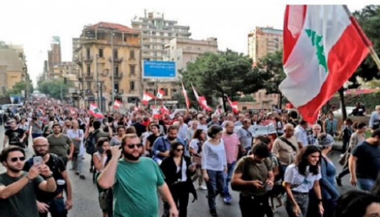 جانب من مظاهرات اللبنانيين - أرشيفية