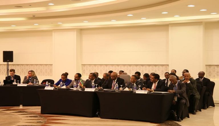 جانب من اجتماع القاهرة بشأن سد النهضة