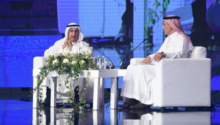 فهد المبارك خلال إحدى جلسات منتدى الإعلام السعودي  