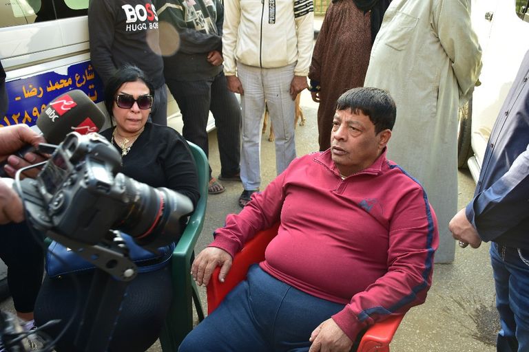 لحظة وصول جثمان شعبان عبدالرحيم